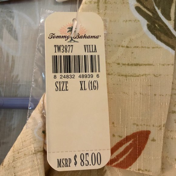 Tommy Bahama women's New light yellow Silk top Size XL 16 - Picture 2 of 8